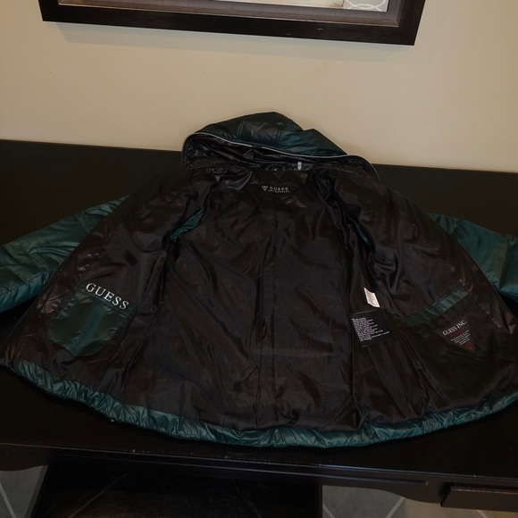 Guess Puffer Down Jacket | Emerald Green | Hooded - Picture 13 of 15